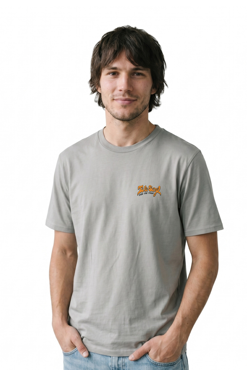 Tiki Surf Tour Mens T-Shirt Misty Grey