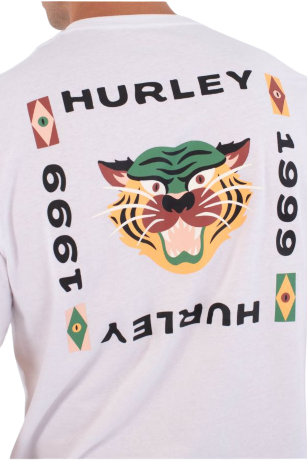 Hurley Printing Press Bolud Mens T-Shirt White