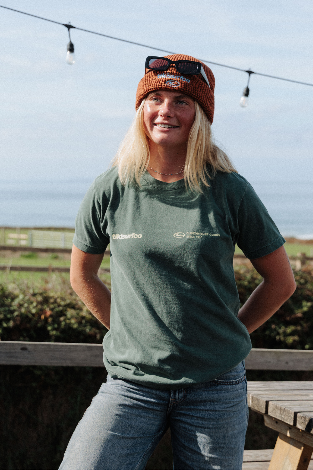 Tiki Surfco T-Shirt Washed Pine