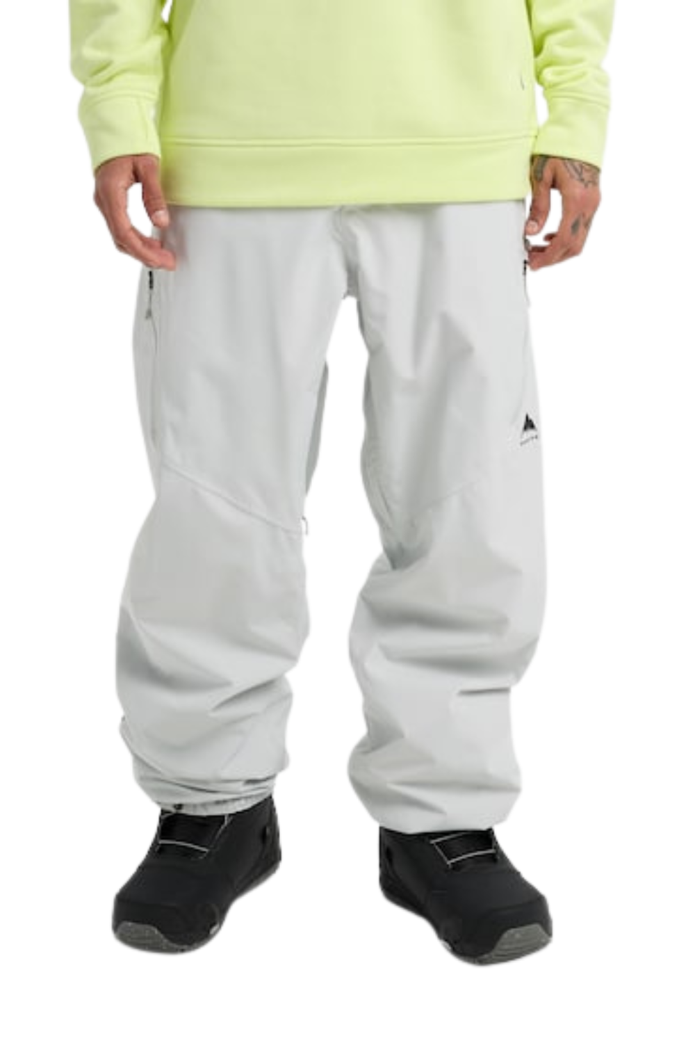 Burton Mens Reserve 2L Relaxed Snow Pants Gray Cloud