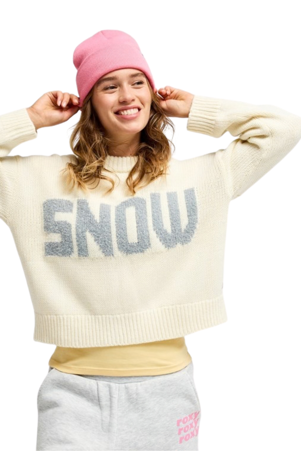 Roxy Exploring Snow Womens Crewneck Jumper Coconut Milk