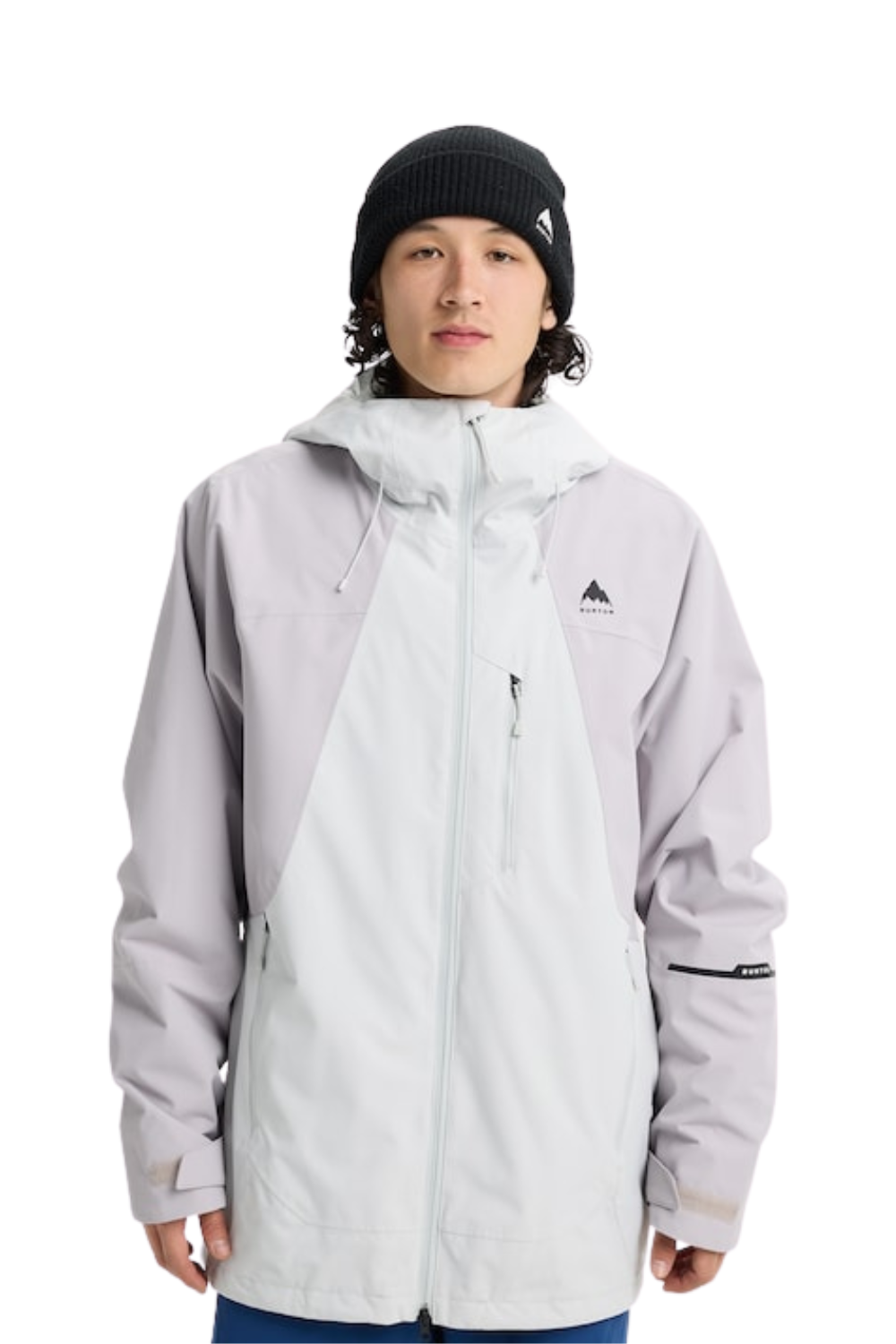 Burton Mens Reserve 2L Snow Jacket Gray Cloud/Washed Lavender