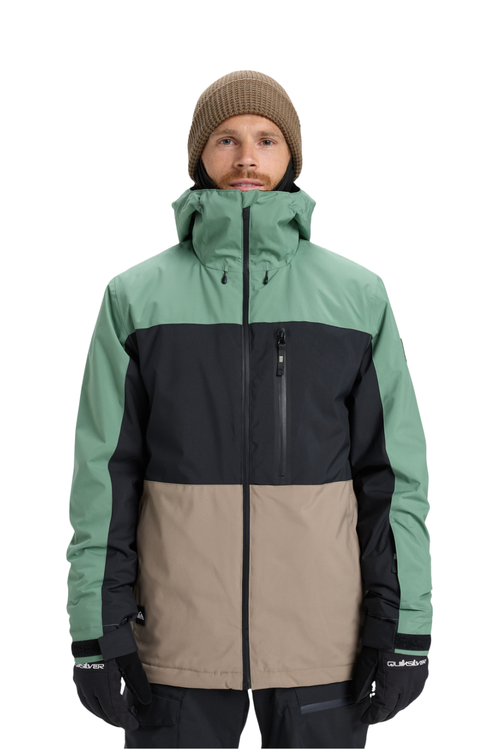 Quiksilver Mens Sycamore Block 20K Technical Snow Jacket Dark Ivy