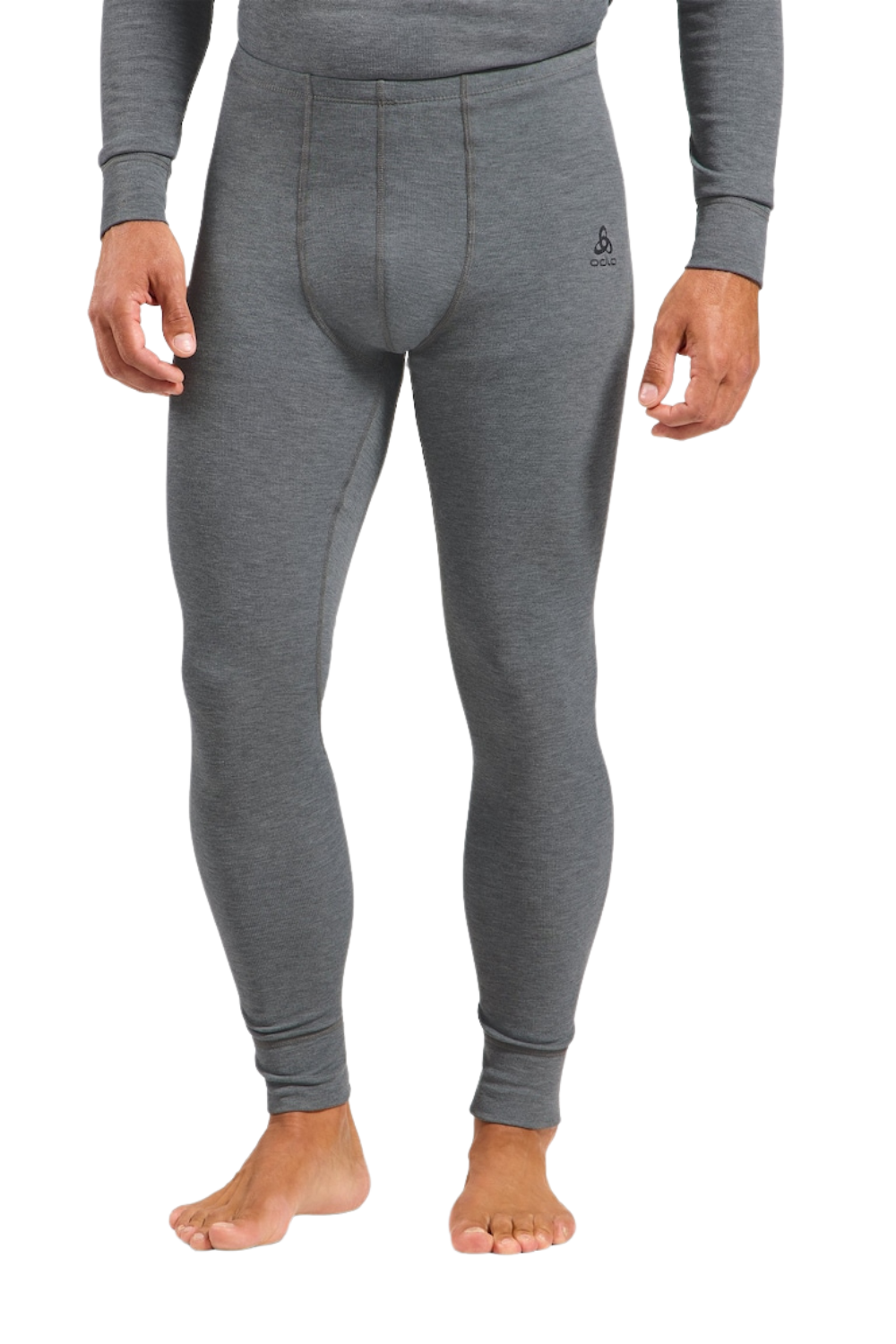 Odlo Active Warm Mens Base Layer Pants Steel Grey Melange