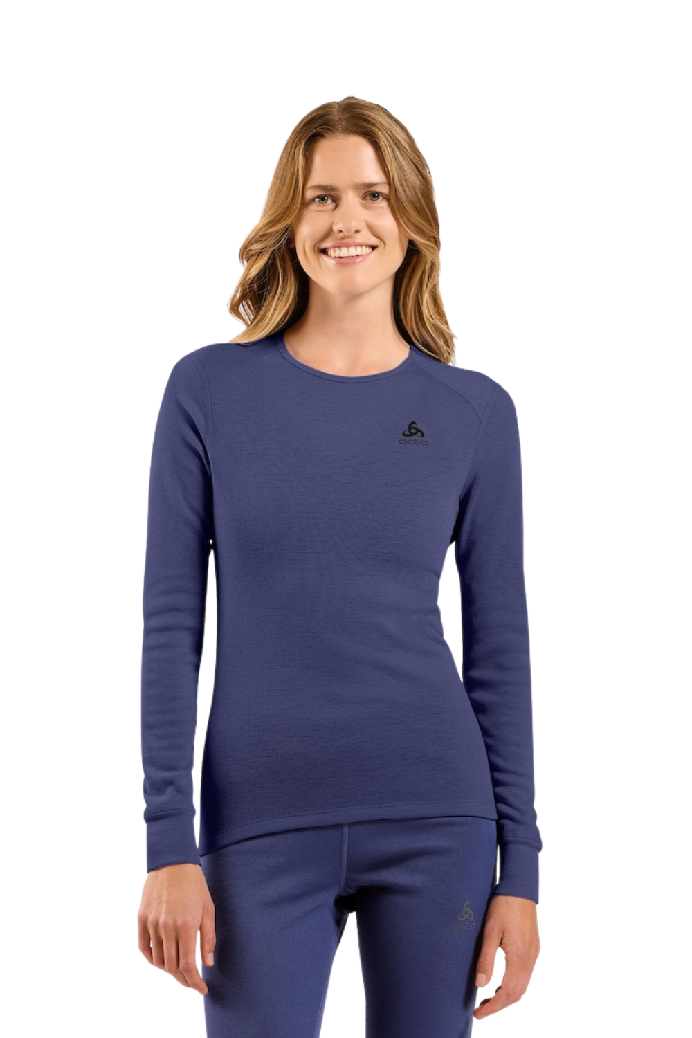 Odlo Active Warm Womens Base Layer Top Skipper Blue