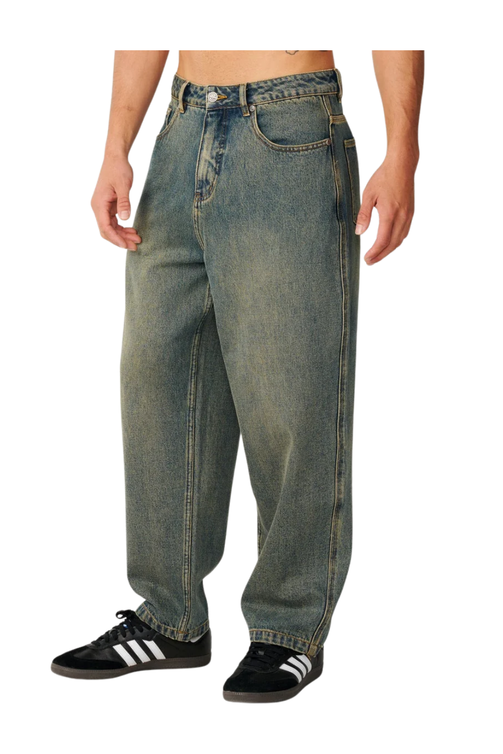 Rip Curl Archive Dirty Denim Mens Trousers Dirty Mid Blue