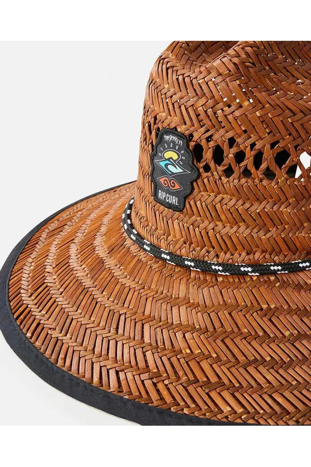 Rip Curl Logo Straw Hat Brown