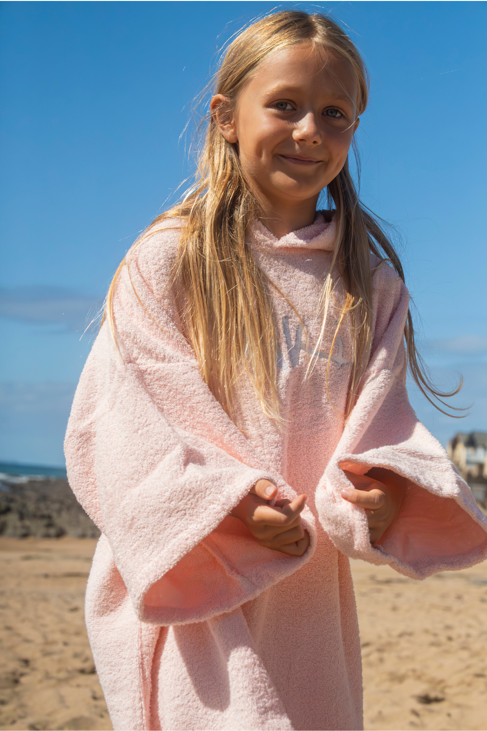 Tiki Junior Hooded Change Robe Baby Pink