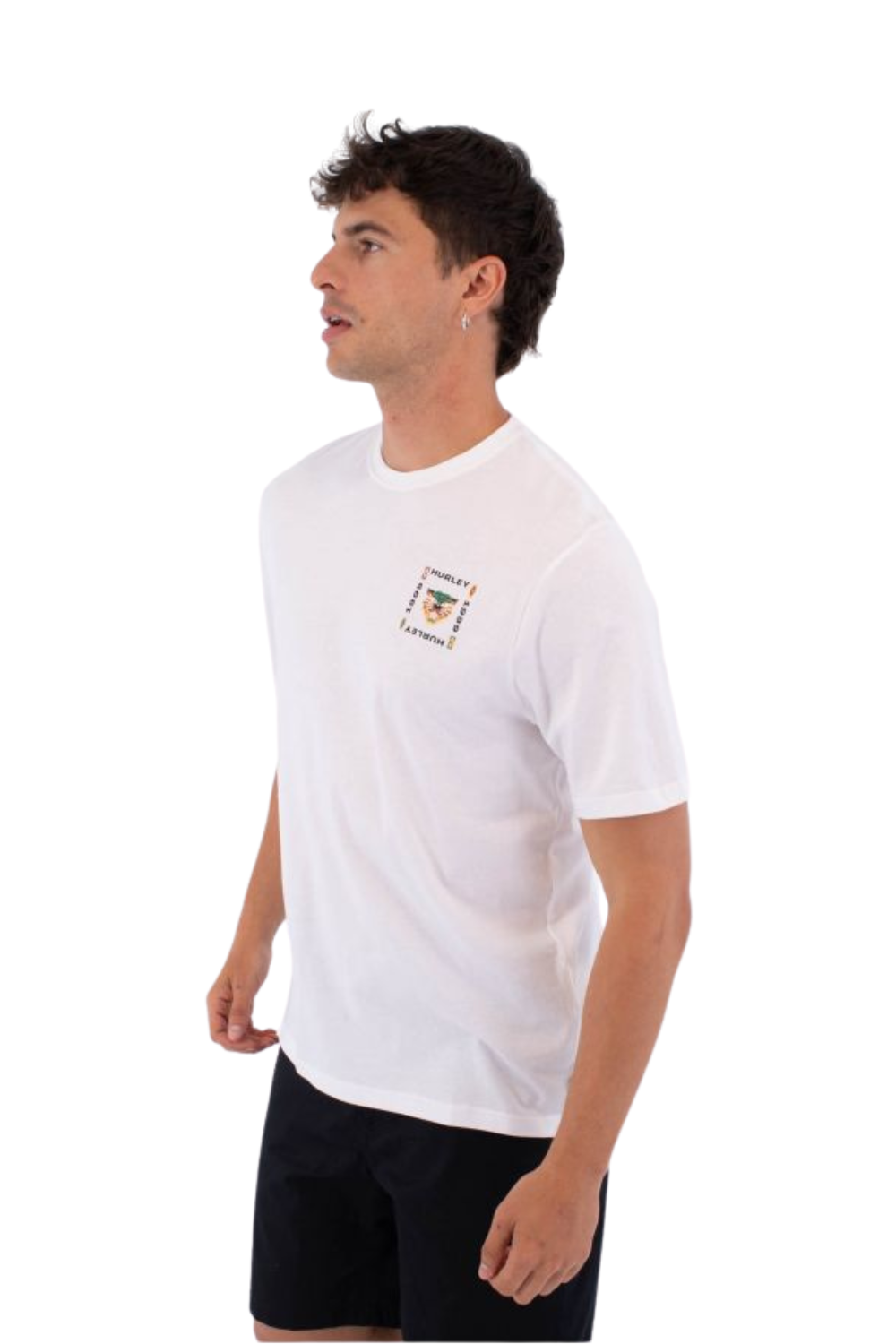 Hurley Printing Press Bolud Mens T-Shirt White