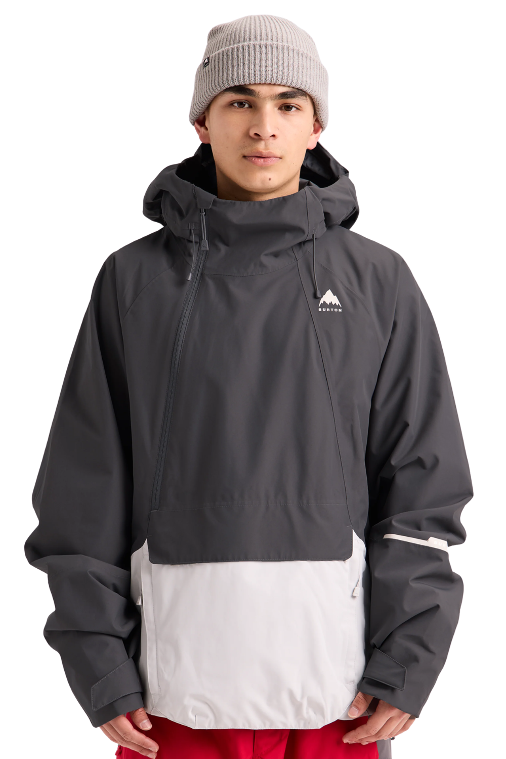 Burton Reserve 2L Mens Relaxed Anorak Technical Ski & Snowboard Jacket Gotham Gray/Gray Cloud