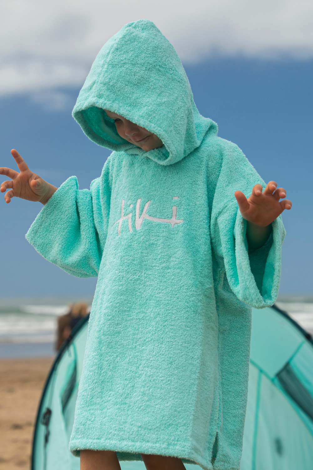 Tiki Kids Hooded Change Robe Island Paradise