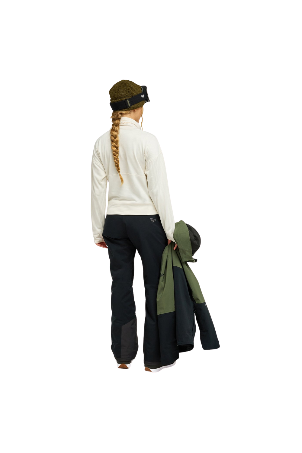 Roxy Snowstride Womens Half Zip Technical Mid Layer Top Whisper White