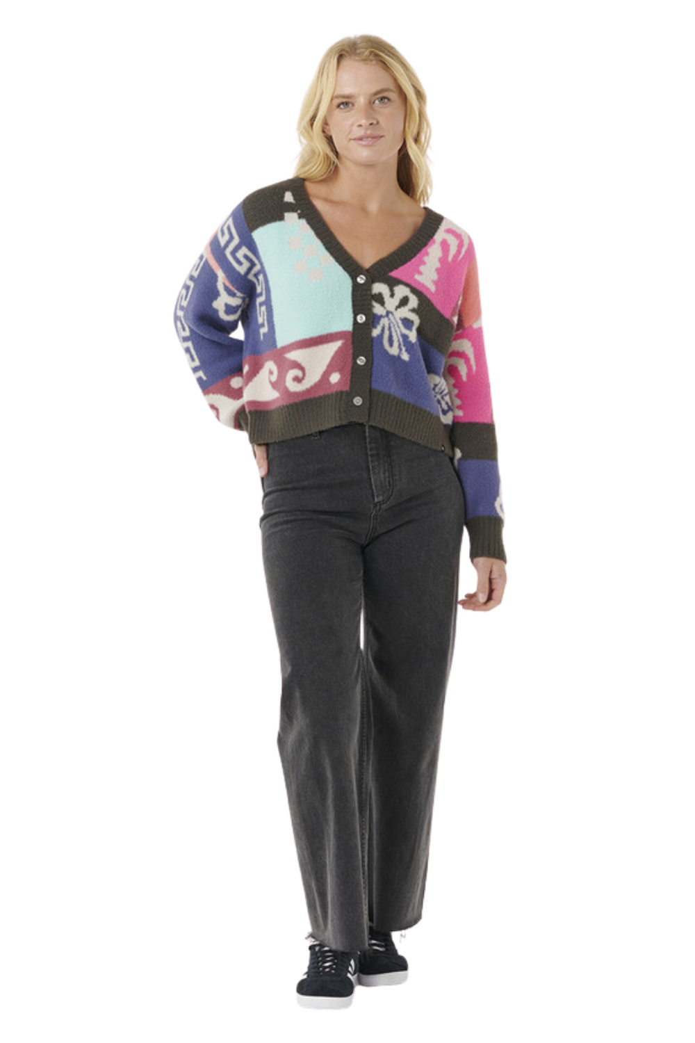 Rip Curl Keepsakes Jacquard Cardigan Watermelon
