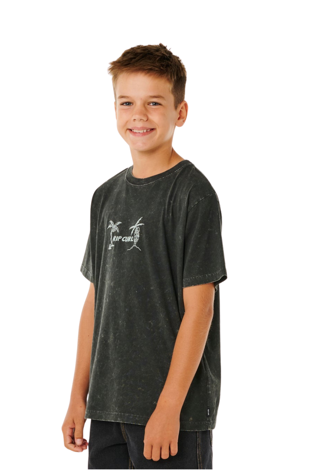 Rip Curl Eternal Shred Boys T-Shirt  Washed Black