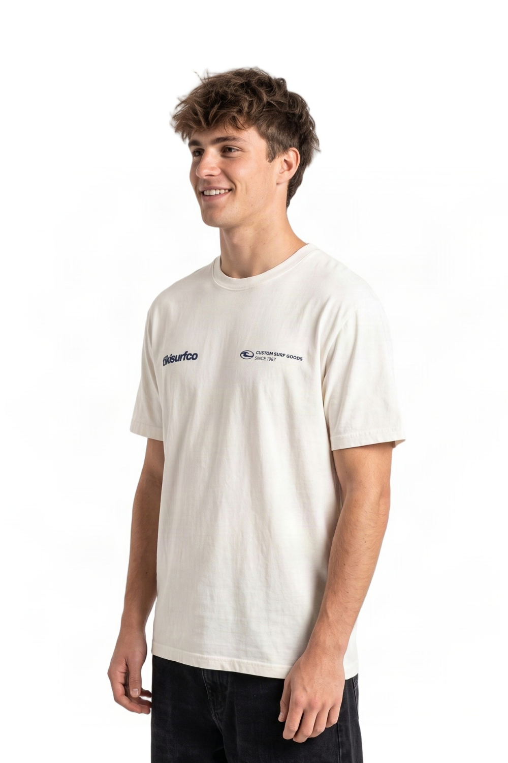 Tiki Surfco T-Shirt Vintage White