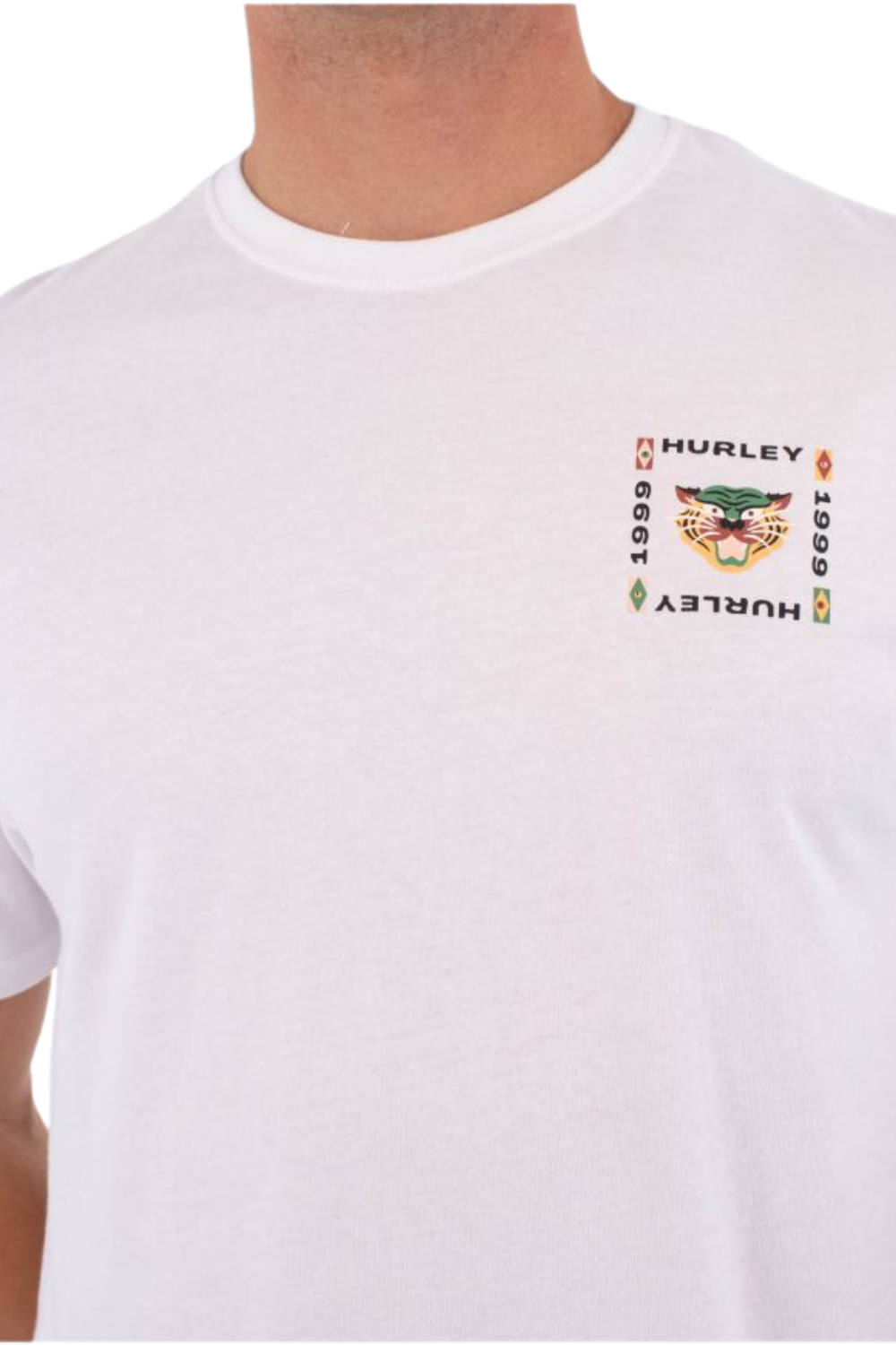 Hurley Printing Press Bolud Mens T-Shirt White