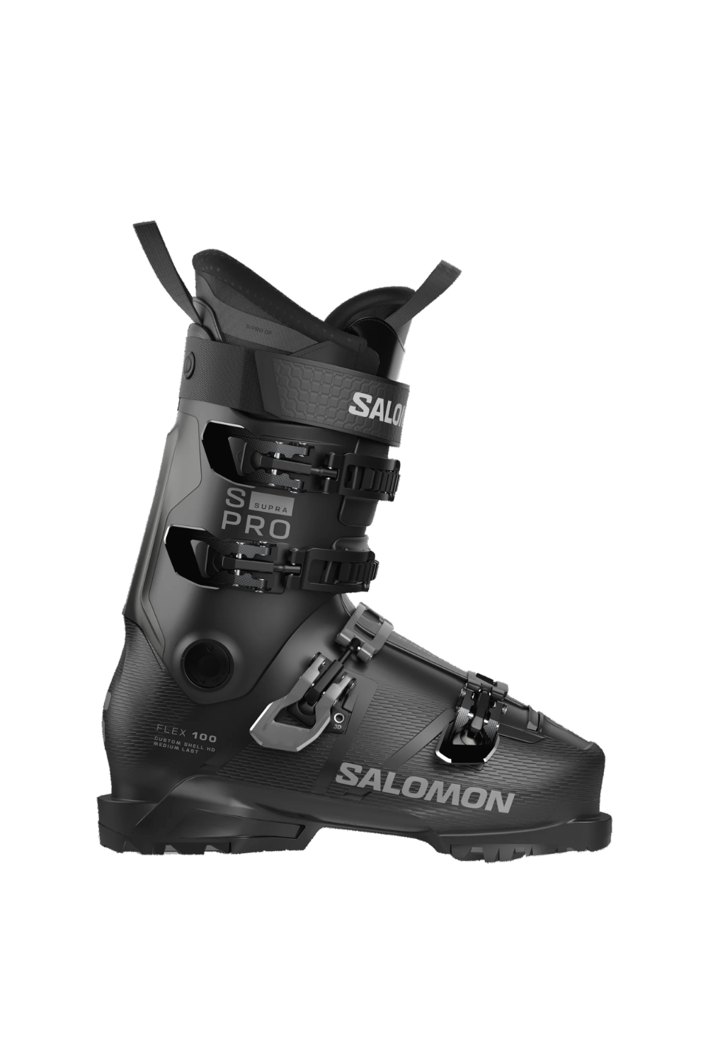 Salomon S/Pro Supra 100 Mens Ski Boots Black/Dark Grey Metal