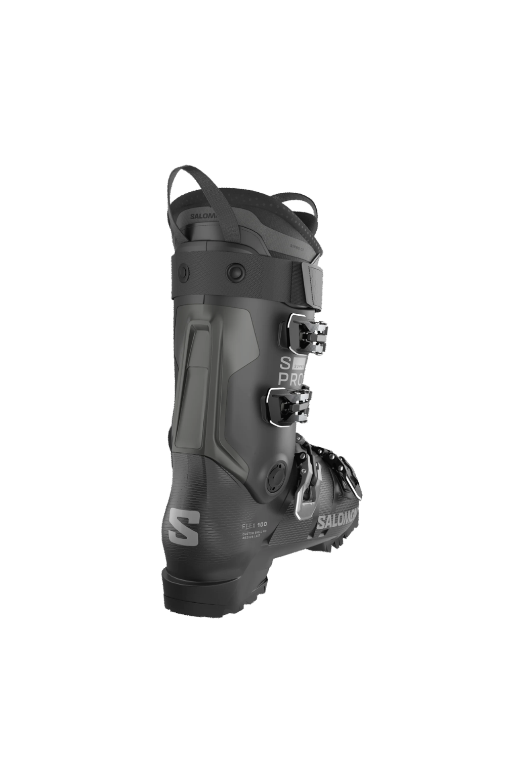 Salomon S/Pro Supra 100 Mens Ski Boots Black/Dark Grey Metal