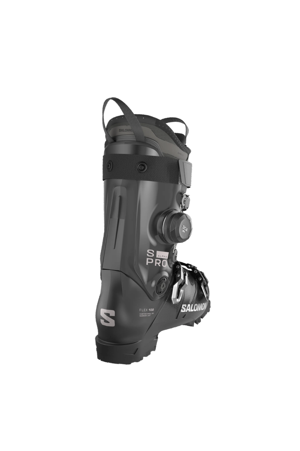 Salomon S/Pro Alpha C Boa 100 Mens Ski Boots Black/Dark Grey Metal