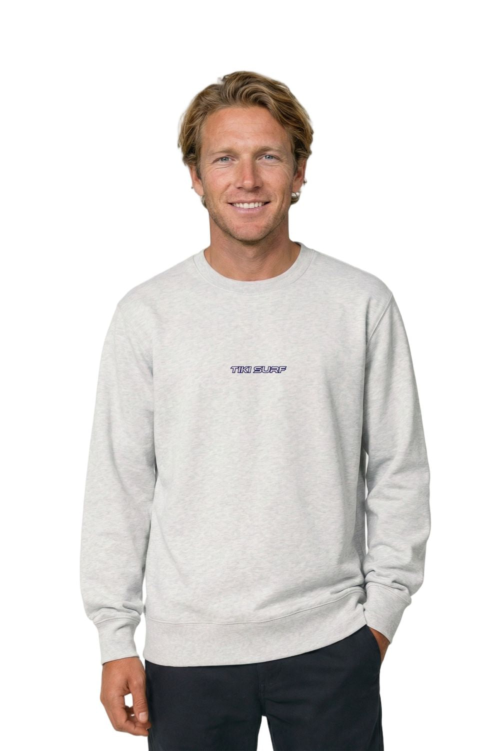 Tiki Last Wave Mens Sweatshirt Cool Heather Grey