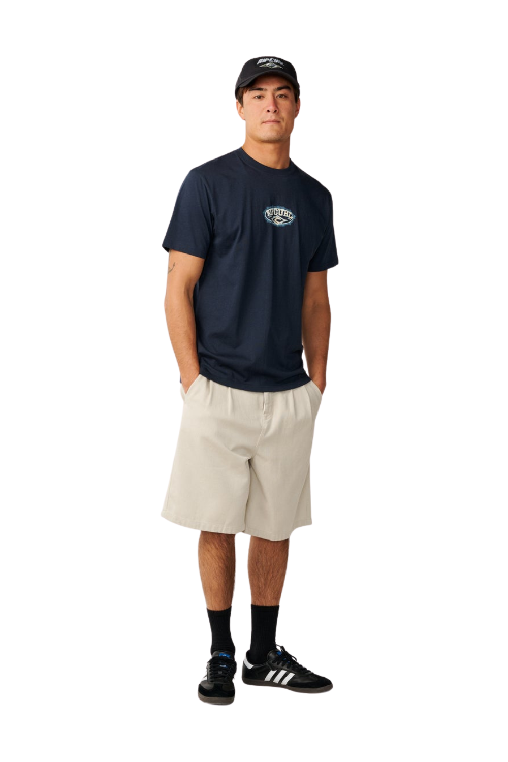 Rip Curl Disorder Oval Mens T-Shirt Navy