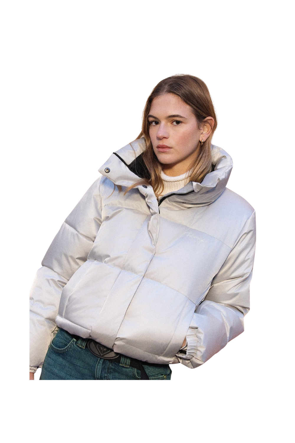 Roxy Snow Winter Rebel Womens Technical Ski & Snowboard Jacket Silver