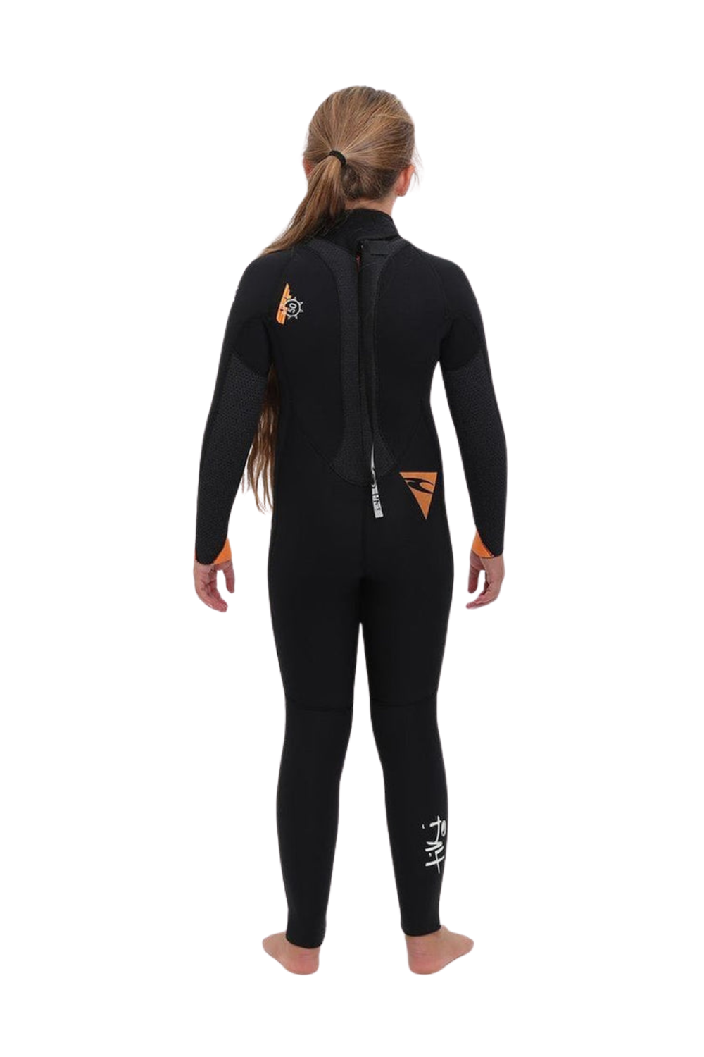 Tiki Tech 4/3mm Junior Wetsuit Back Zip Black/Orange