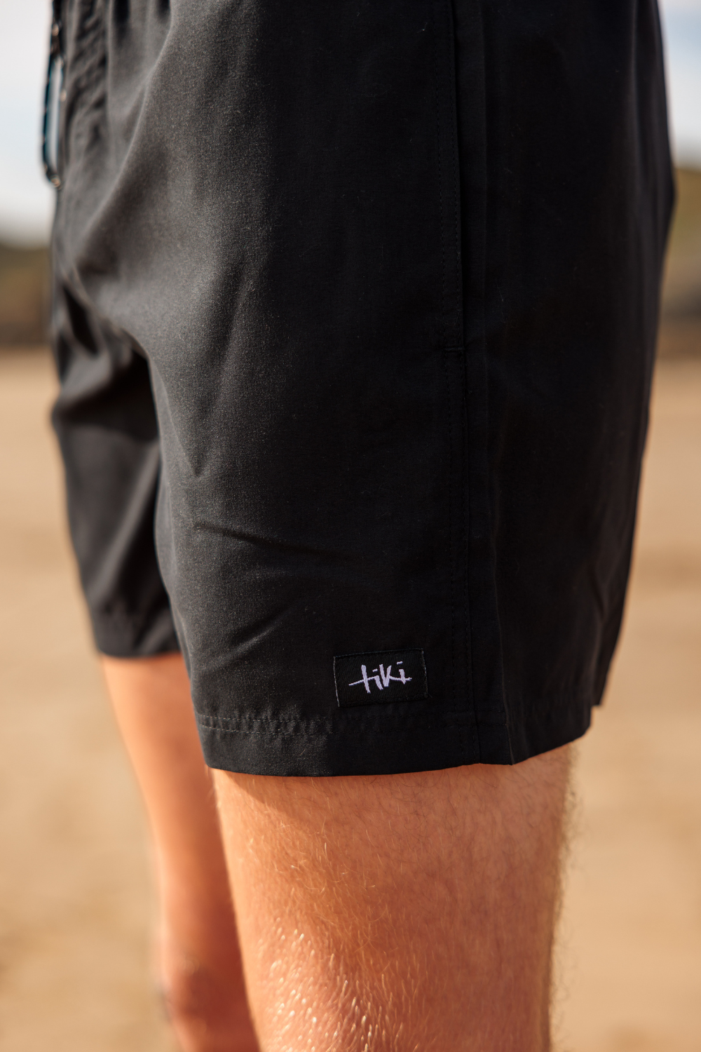 Tiki Mens Volley Shorts Black