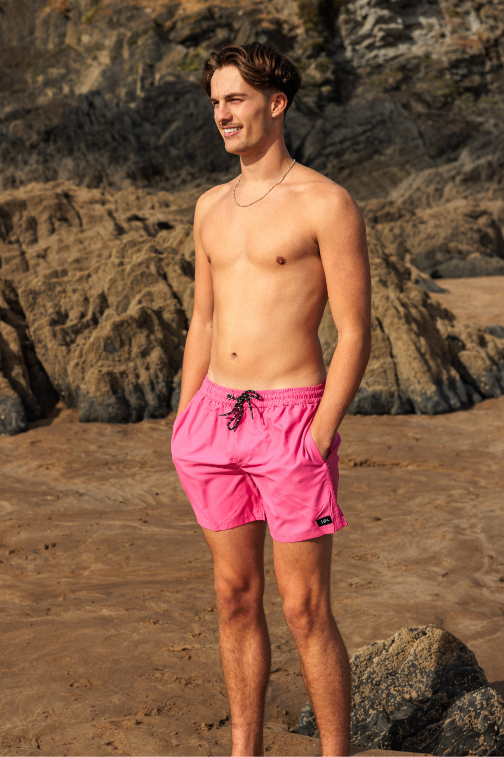 Tiki Mens Volley Shorts Pink