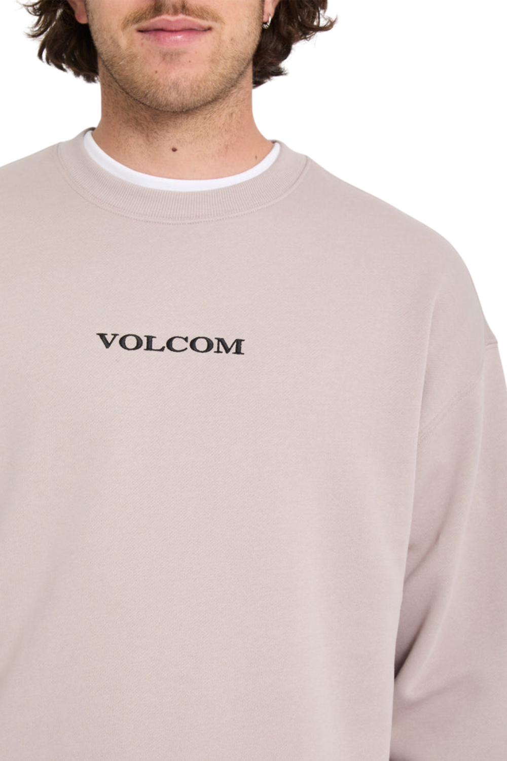 Volcom Stone Mens Sweatshirt Bark Brown