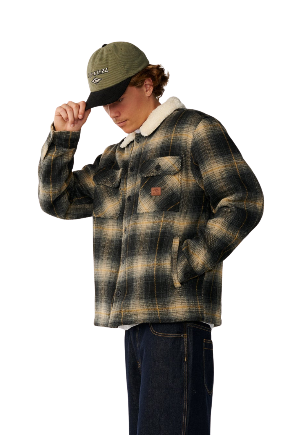 Rip Curl Classic Surf Bells Mens Sherpa Jacket Black
