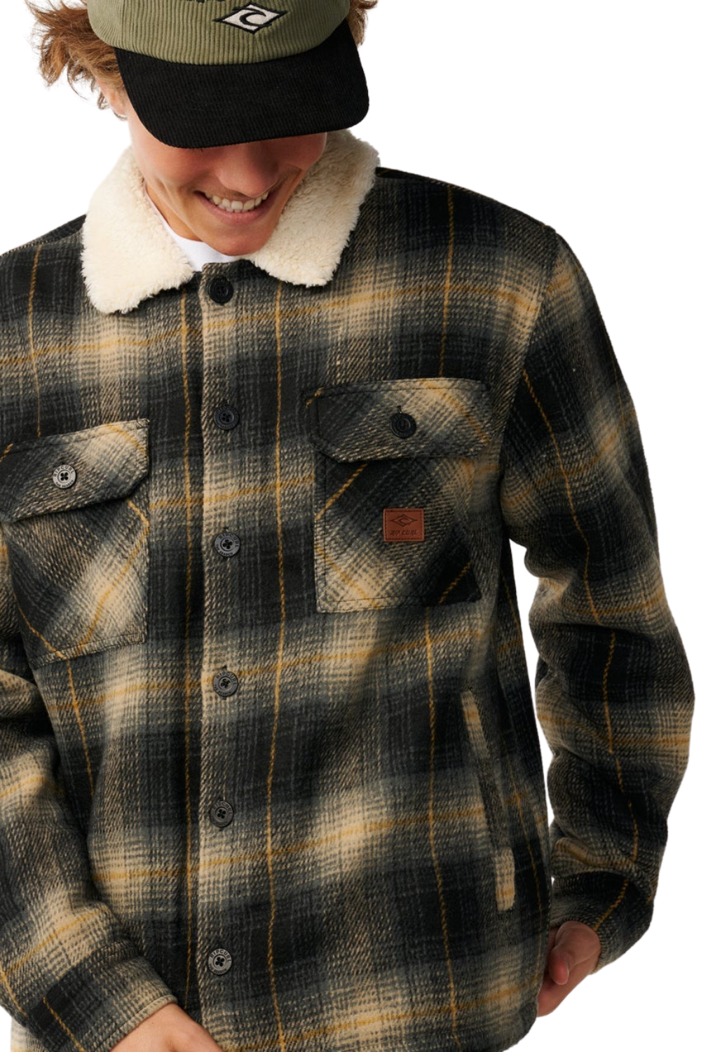 Rip Curl Classic Surf Bells Mens Sherpa Jacket Black