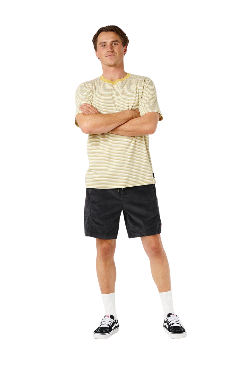 Rip Curl Artist Of The Search Mens Stripe T-Shirt Bone