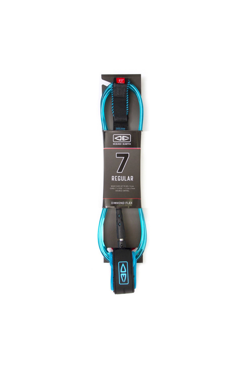 Ocean & Earth Diamond Flex Regular Surfboard Leash Blue