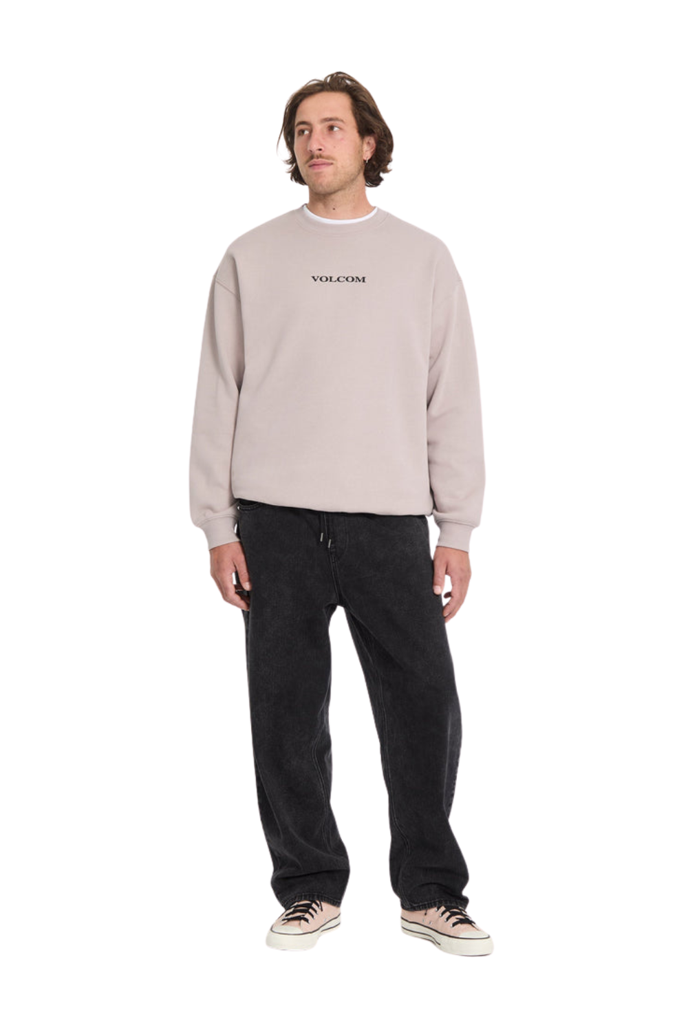 Volcom Stone Mens Sweatshirt Bark Brown