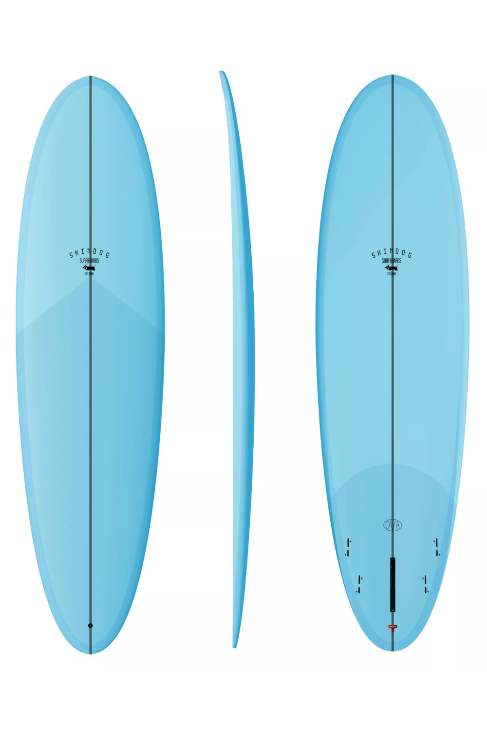 Skindog Thunderbolt Ova Surfboard Bright Blue