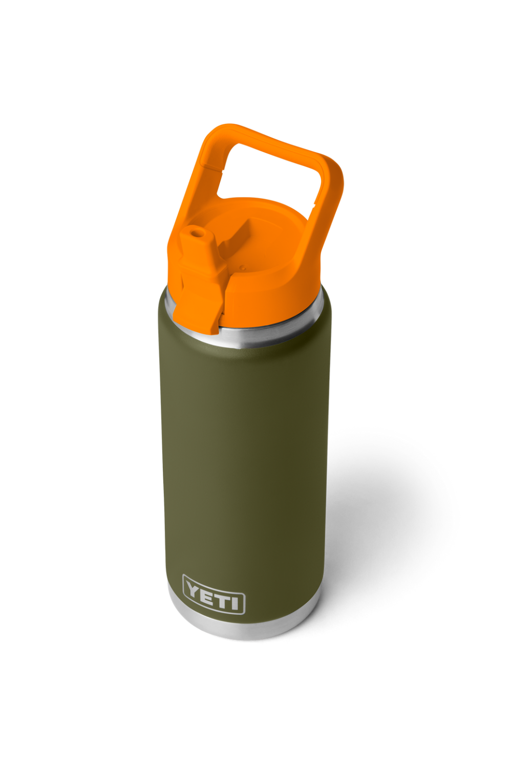 Yeti Rambler 26 Oz Straw Bottle Olive/King Crab Orange