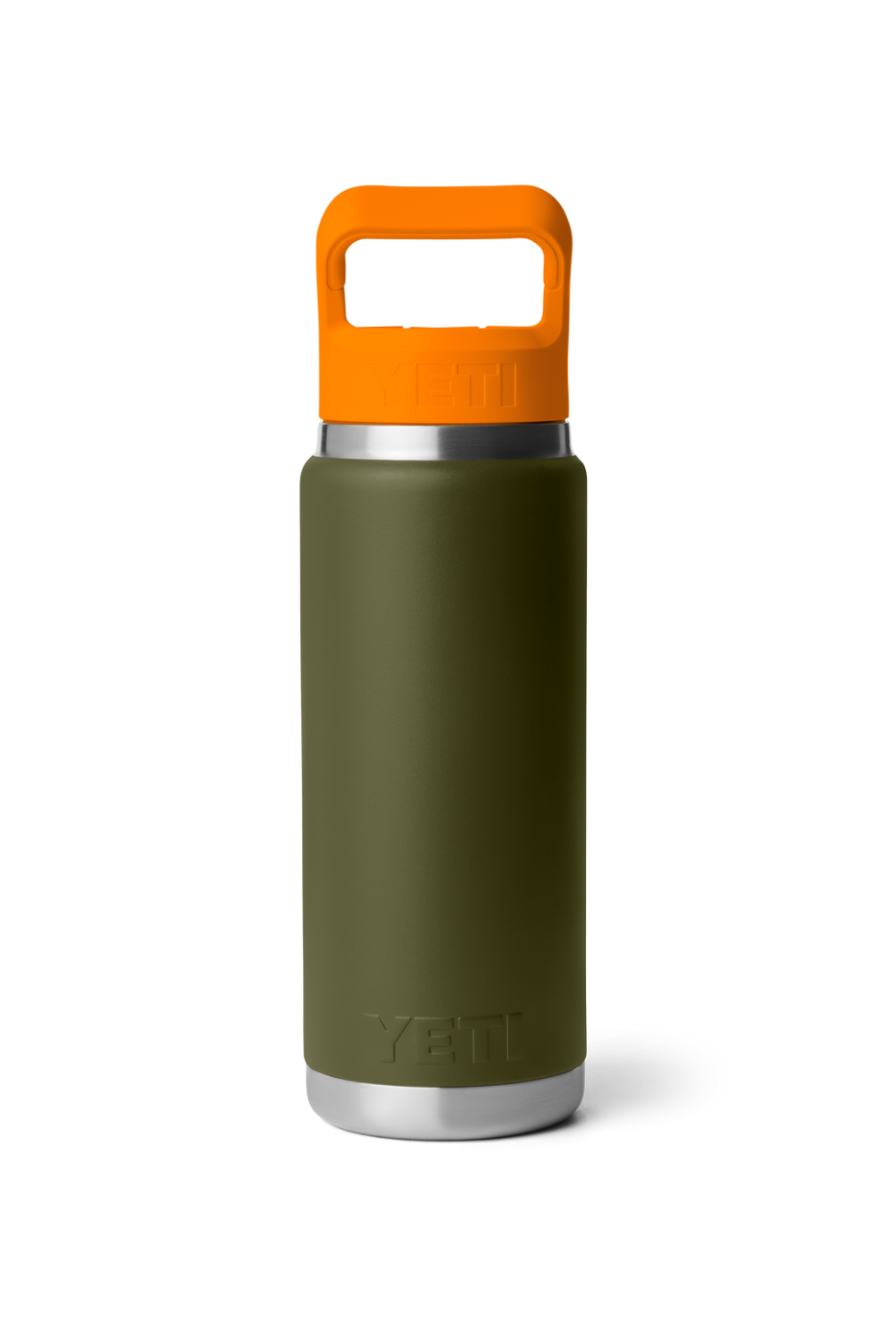 Yeti Rambler 26 Oz Straw Bottle Olive/King Crab Orange