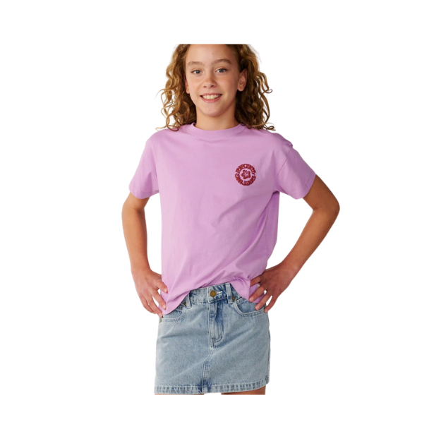 Rip Curl Surf Puff Girls Relaxed T-Shirt Bright Lilac