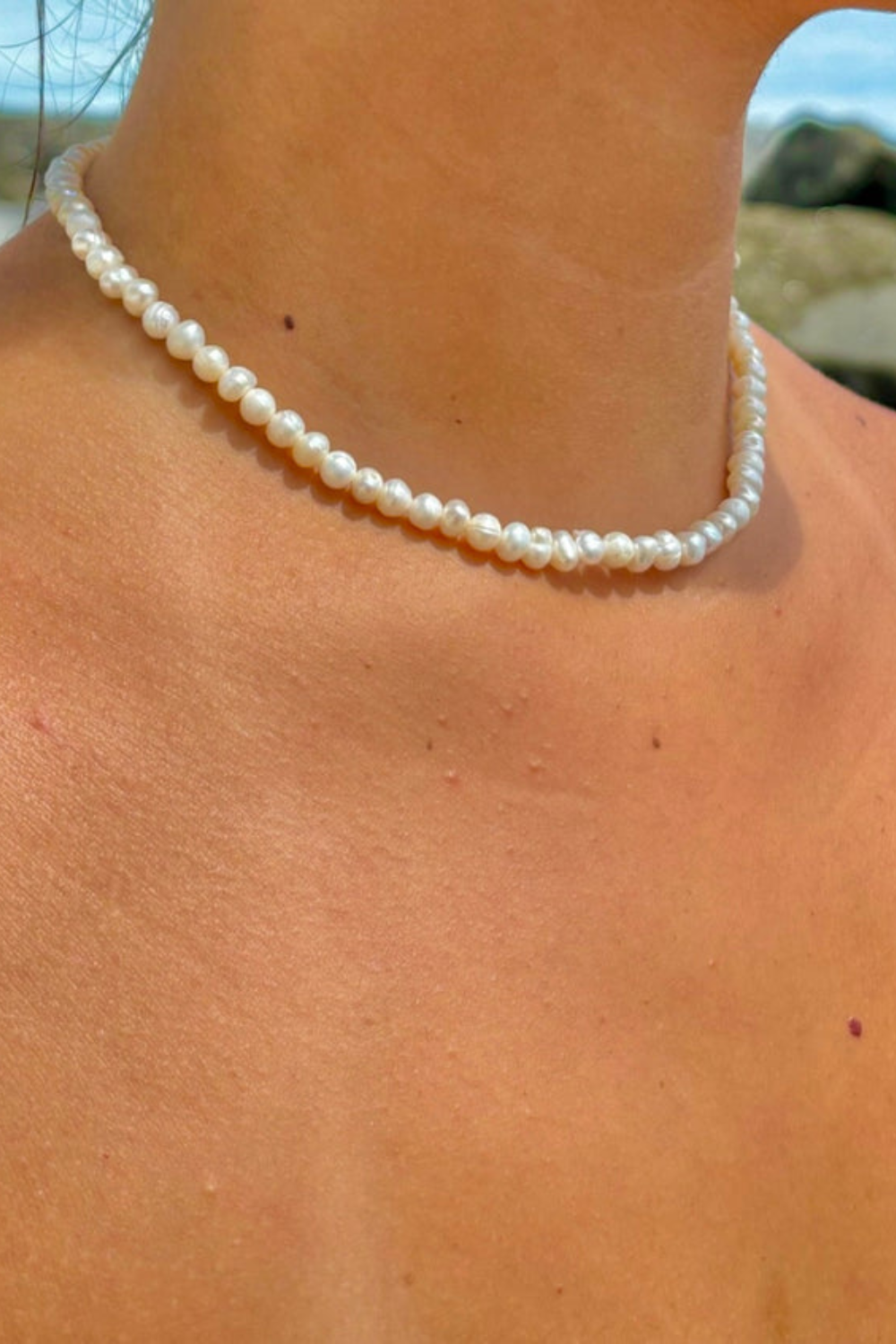 Ocean Jewel Freshwater Pearl Necklace Gold Closure