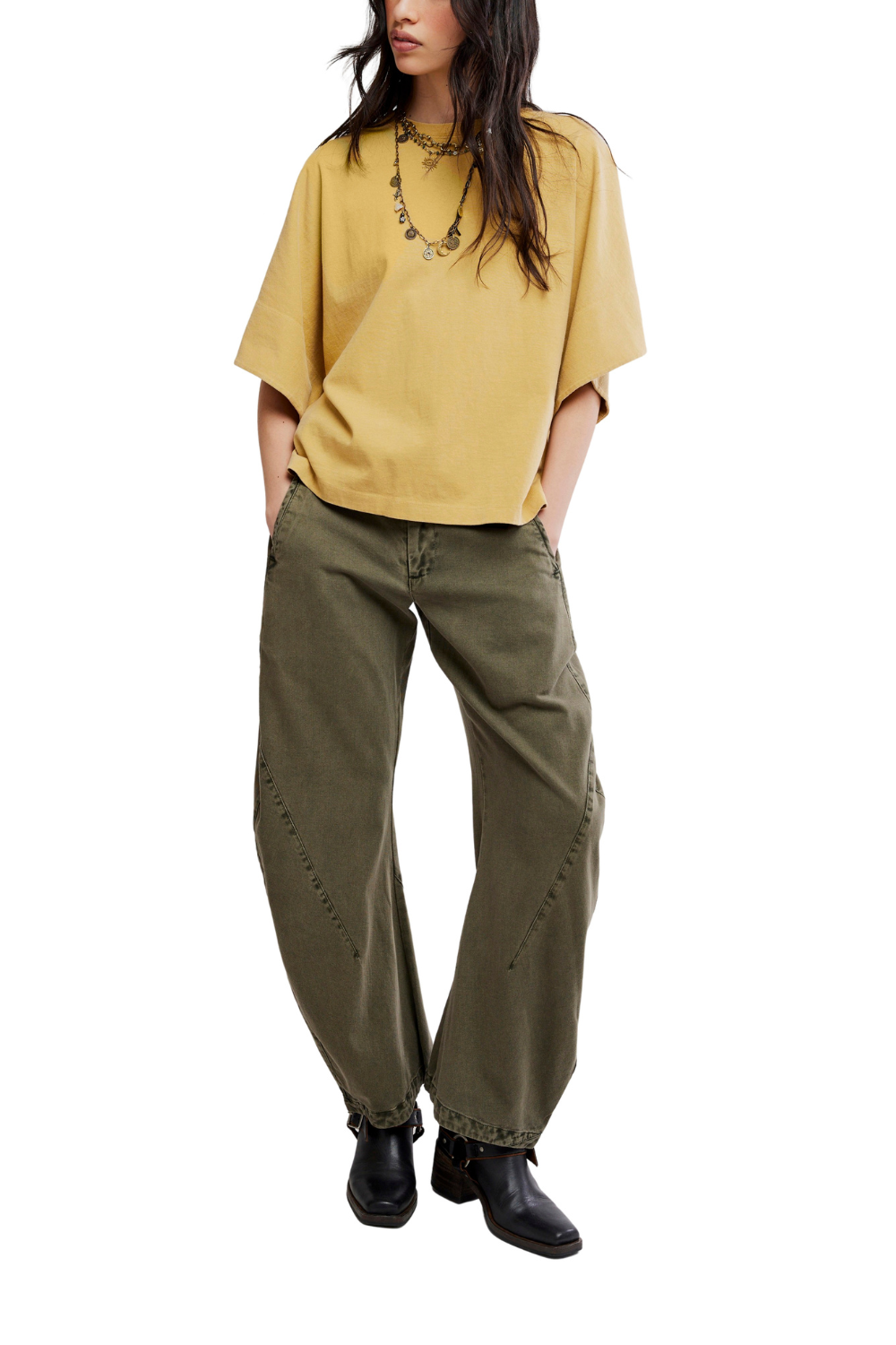 Free People Atlas Dolman Womens T-Shirt Fallen Leaf