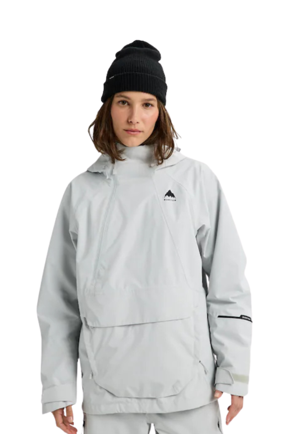 Burton Womens Reserve 2L Relaxed Snow Anorak Gray Cloud
