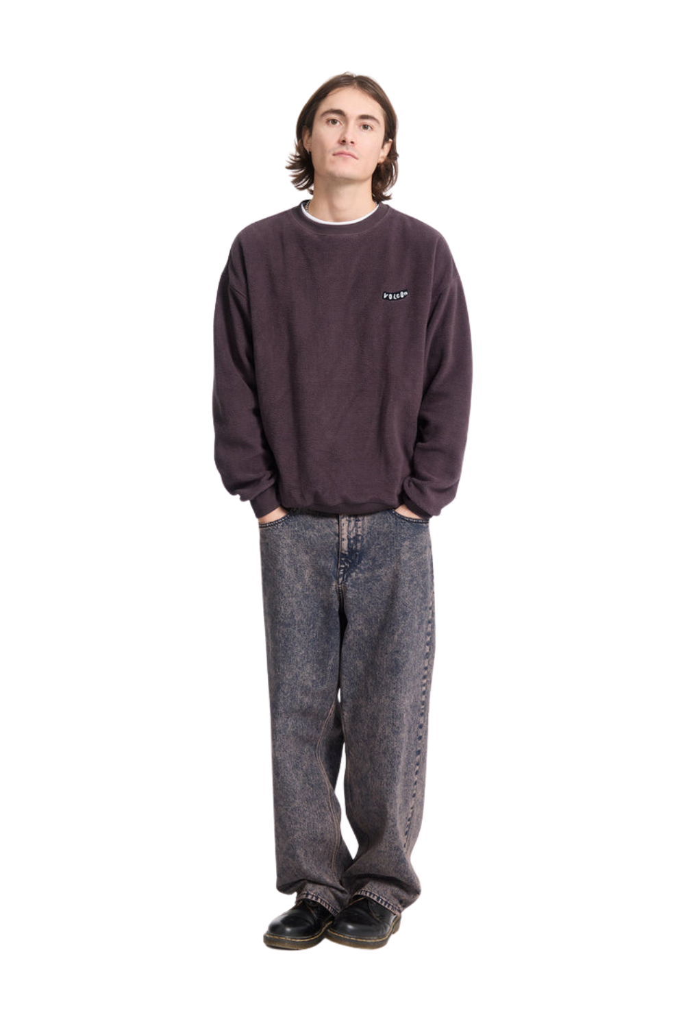 Volcom Too Kool Mens Sweatshirt Raisin