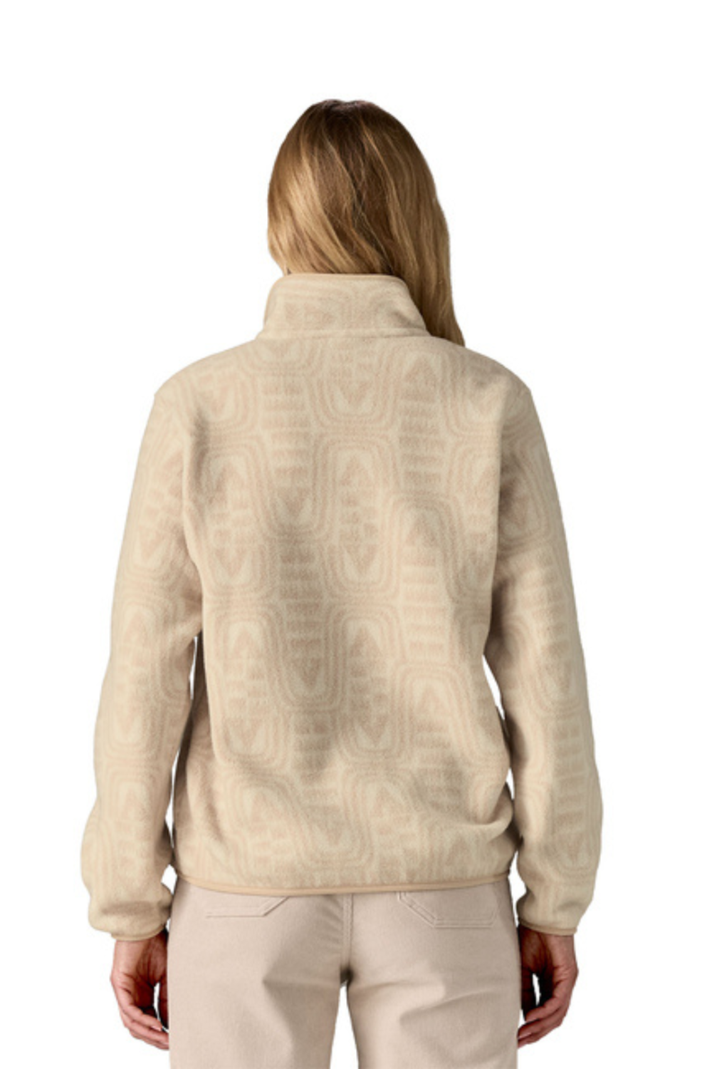 Patagonia Womens Light Weight Synch Snap-T Pullover Flow Dyno White