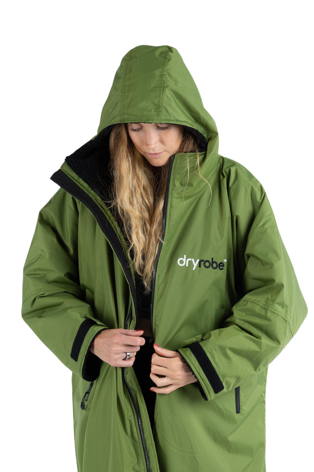 Dryrobe Advance Long Sleeve Changing Robe Forest Green/Black