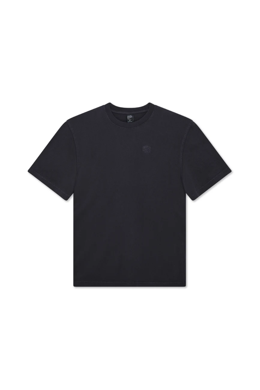 Deus Shield Mens Garment Dyed T-Shirt Black