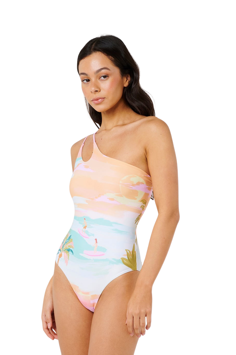 Rip Curl Topanga Canyon Good One Piece Swimsuit Peach