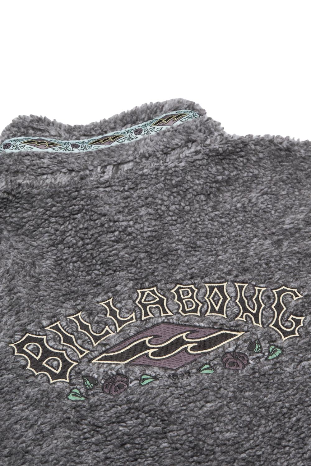 Billabong Since 73 Tombstone Mens Half Zip Sherpa Fleece Raven