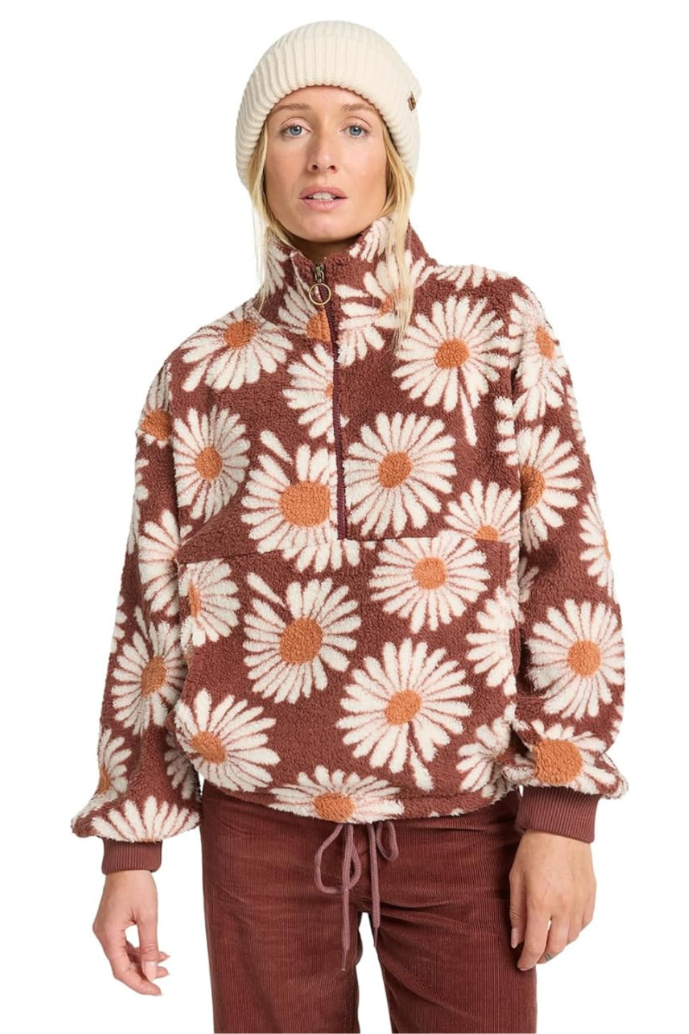 Billabong Time Off Half Zip Polar Fleece Espresso