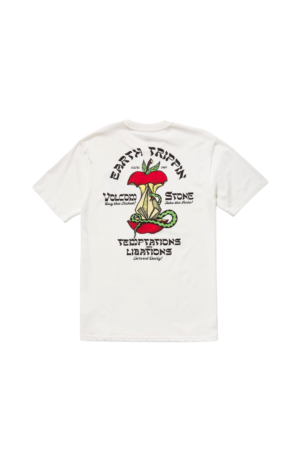Volcom Temptations Mens T-Shirt Off White
